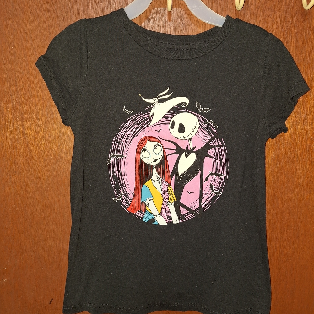 Black Kids Shirt with Nightmare Before Christmas Design